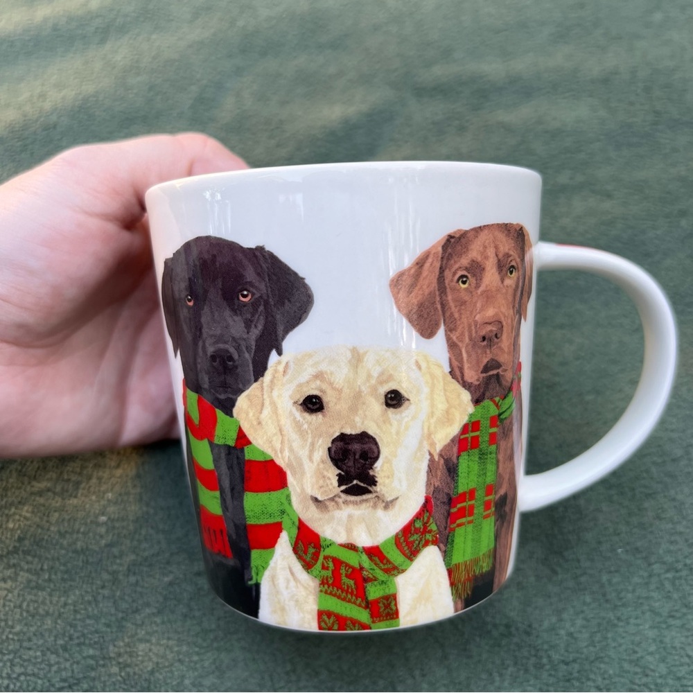 Christmas Labrador Bone China Mug